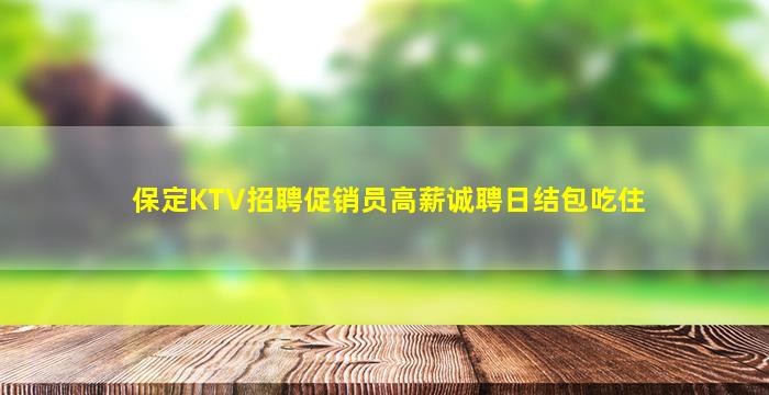 保定KTV招聘促销员高薪诚聘日结包吃住